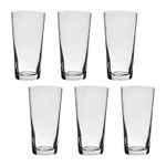 Jogo com 6 Copos Longos de Cristal Para ou Suco Água 400 ml Jive Bohemia