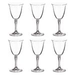 Jogo com 6 Taças De Cristal Para Vinho Branco 250 ml Linha Branta Bohemia