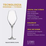 Jogo com 6 Taças de Cristal para Vinho Branco com 510 ml Linha Loxia Bohemia