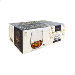 Jogo com 6 Copos De Cristal Para Whisky 410 ml Linha Mergus Bohemia