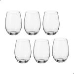 Jogo 6 Copos De Cristal Para Água ou Suco 560 ml Mergus Bohemia