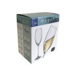 Jogo com 6 Taças de Cristal para Champagne 230 ml Linha Megan Bohemia