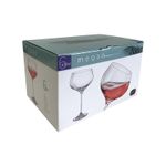 Jogo 6 Taças de Cristal Para Vinho Tinto 400 ml Megan Bohemia