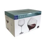 Jogo com 6 Taças de Cristal Para Bourgogne 700 ml Linha Megan Bohemia