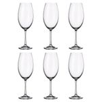 Jogo com 6 Taças De Cristal Para Vinho Tinto 510 ml Linha Milvus Bohemia