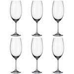 Jogo com 6 Taças De Cristal Para Vinho Bordeaux 630 ml Linha Milvus Bohemia