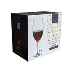 Jogo com 6 Taças De Cristal Para Vinho Bordeaux 630 ml Linha Milvus Bohemia