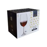 Jogo com 6 Taças De Cristal Para Vinho Bourgogne 640 ml Linha Milvus Bohemia