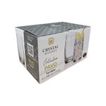 Jogo 6 Copos De Cristal Para Água ou Suco 380 ml Linha Pavo Bohemia