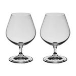 Jogo com 2 Taças De Cristal Para Cognac 400 ml Linha Roberta Bohemia