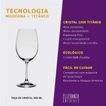 Jogo com 6 Taças de Cristal para Água 450 ml Roberta Bohemia