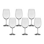 Jogo com 6 Taças de Cristal Para Vinho Bordeaux 540 ml Roberta Bohemia