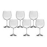 Jogo 6 Taças de Cristal Para Vinho Bourgogne ou Gin 600 ml Roberta Bohemia