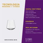 Jogo com 6 Copos de Cristal 400 ml Sandra Bohemia
