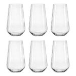 Jogo 6 Copos de Cristal Para Long Drink 440 ml Sandra Bohemia