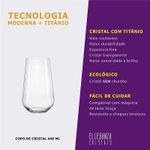 Jogo 6 Copos de Cristal Para Long Drink 440 ml Sandra Bohemia
