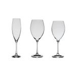 Jogo 18 Taças de Cristal Para Água, Champagne e Vinho Sophia Bohemia