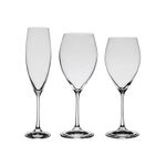 Jogo com 18 Taças de Cristal Linha Sophia Bohemia