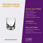 Jogo com 6 Copos de Cristal Para Shot ou Tequila 60 ml Trio Bohemia