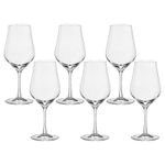 Jogo com 6 Taças de Cristal Para Vinho Branco 350 ml Tulipa Bohemia