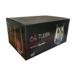 Jogo com 6 Copos de Cristal para Água 450 ml Tulipa Bohemia