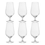 Jogo com 6 Taças de Cristal Para Cerveja 540 ml Tulipa Bohemia