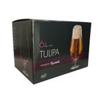 Jogo com 6 Taças de Cristal Para Cerveja 540 ml Tulipa Bohemia