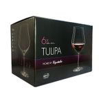Jogo 6 Taças de Cristal Para Vinho Bourgogne ou Gin 600 ml Tulipa Bohemia