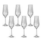 Jogo 6 Taças de Cristal Para Champagne 170 ml Tulipa Optic Bohemia