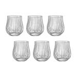 Jogo com 6 Copos de Cristal Para Whisky 350 ml Tulipa Optic Bohemia