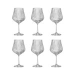 Jogo 6 Taças de Cristal Para Vinho Bourgogne ou Gin 600 ml Tulipa Optic Bohemia