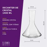 Decanter de Cristal 1400 ml Xtra Bohemia