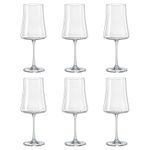 Jogo com 6 Taças de Cristal Para Vinho Tinto 460 ml Xtra Bohemia