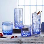 Copo De Vidro Para Água ou Suco 490 ml Azul America 20's Bormioli Rocco