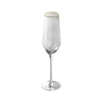Taça De Cristal Para Champagne 300 ml Borda Dourada Linha Taj Wolff