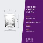 Copo de Cristal para Whisky 310 ml Linha Costanera L'Hermitage