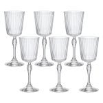 Jogo com 6 Taças De Vidro Para Cocktail 250 ml America 20's Bormioli Rocco
