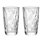 Jogo com 2 Copos Longos De Vidro 470 ml Diamond Bormioli Rocco