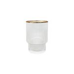 Copo Baixo de Cristal com Borda Dourada 220 ml Lines Wolff