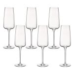Jogo com 6 Taças de Vidro Para Champagne 240 ml Nexo Bormioli Rocco