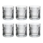 Jogo com 6 Copos Baixos De Vidro Para Whisky 330 ml Palace L'Hermitage