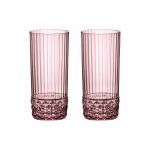 Jogo com 2 Copos De Vidro Para Água 490 ml Lilás America 20's Bormioli Rocco
