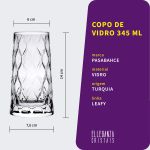 Copo De Vidro 345 ml Leafy Pasabahçe