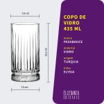 Copo De Vidro Pasabahçe Para Água e Suco  435 ml Elysia 1 Peça