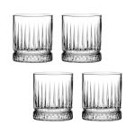 Copo Baixo De Vidro Pasabahçe Para Whisky 355 ml Elysia 4 Peças