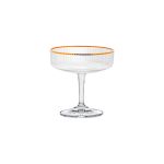 Taça Coupe de Vidro Wolff 200 ml Borda Dourada Lines 1 Peça