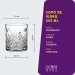 Copo Baixo De Vidro Pasabahçe 205 ml Timeless 1 Peça