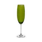 Taça De Cristal Bohemia Para Champanhe 220 ml Verde Colibri 1 Peça