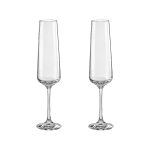 Taça de Cristal Bohemia Para Champanhe 200 ml Sandra 2 Peças