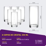 Copo De Cristal Haus Concept Para Água e Suco 300 ml Sprint 6 Peças
